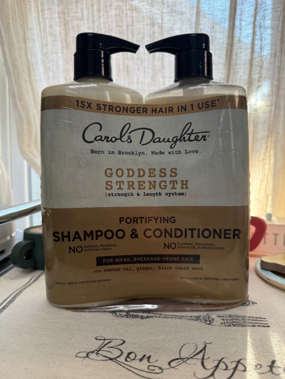Carol's Daughter Goddess Strength Fortifying Shampoo + Conditioner set